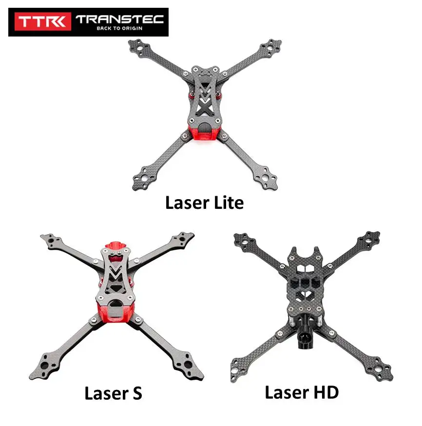 TRANSTEC LASER HD S LITE Гоночная рама для дрона 224 мм FPV 6 Arm 7075 с гладким алюминиевым