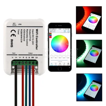 

Smart WiFi LED Controller 5 Channels Control 4A 5CH CW/WW RGB RGBW RGBWW LED Light Timer Music Group Sync Controller