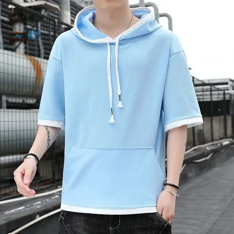 Hooded Short Sleeve Shirts | Hood Short Sleeve Shirt | Hooded Tee Shirt Hip  Hop - 2023 - Aliexpress