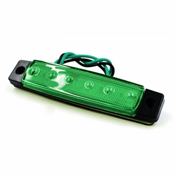 

2Pcs LED Light Car Bus Trailer Boat Side Marking Indicator Red+Green DC 12V Set