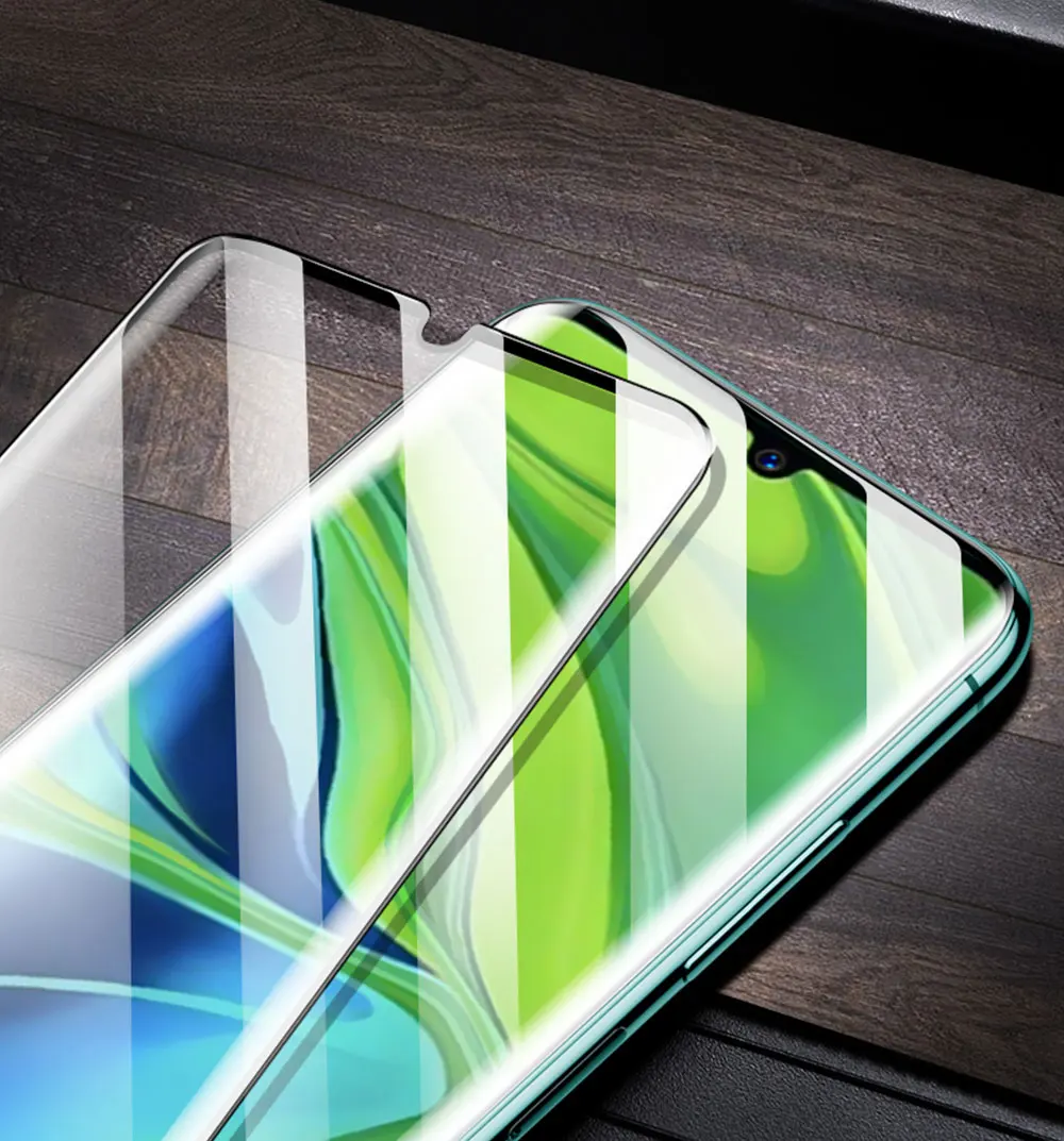 

Hacrin Screen Glass For Xiaomi mi note 10 Pro Tempered Glass Full Cover Anti-Explosion Screen Protector Film For Xiaomi cc9 pro