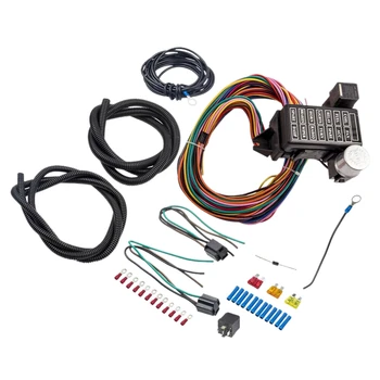 

12 Circuit Wiring Harness Universal GXL Street Rod Wiring Harness 12 Fuses