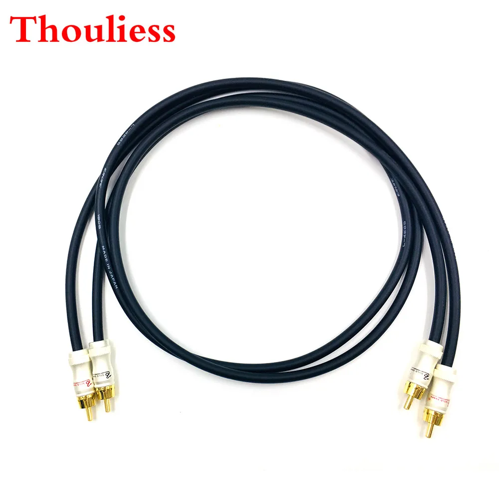 

Thouliess 1905Gold Plated RCA Reference Interconnect Cable 2RCA to 2RCA Audio Cable with 7n Single Crystal Copperr CANARE L-4E6S