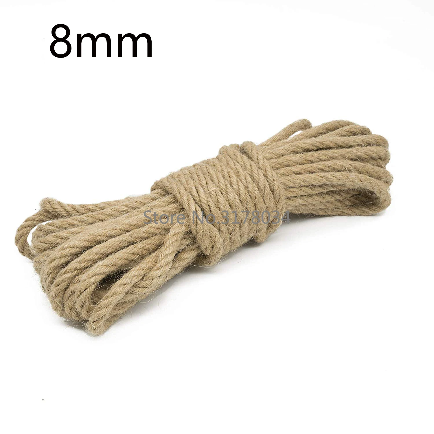 Natural Hemp Rope for Cat Scratch Post Gardening,Bundling DIY Arts Crafts Heavy Duty Jute Rope 100 Feet 8mm Thick Jute Twine