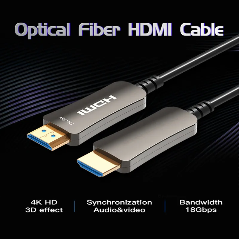 Оптический Кабель HDMI 2 0 кабель 4K 60 Гц 3D 5 м 10 15 20 30 40 50 100 для HD ТВ ЖК ноутбука PS4
