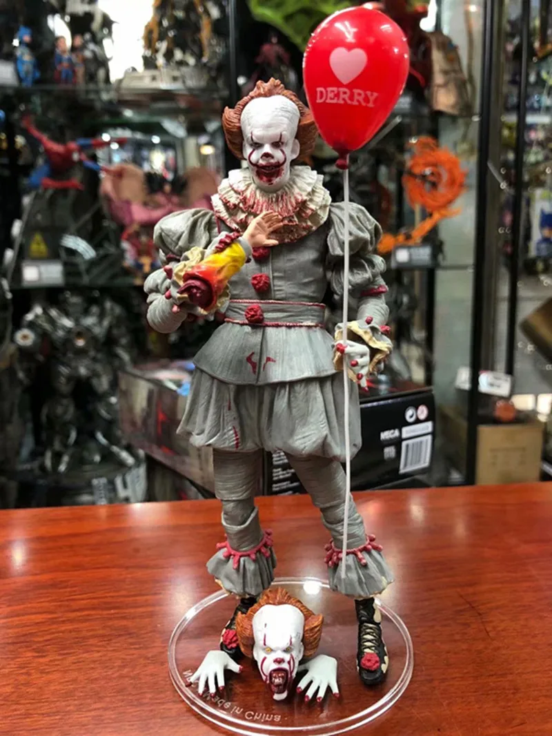 18 см NECA Стивен Кинг это Pennywise Джокер ужас ПВХ фигурка игрушка кукла подарок на Рождество, Хэллоуин Коллекционная модель игрушки