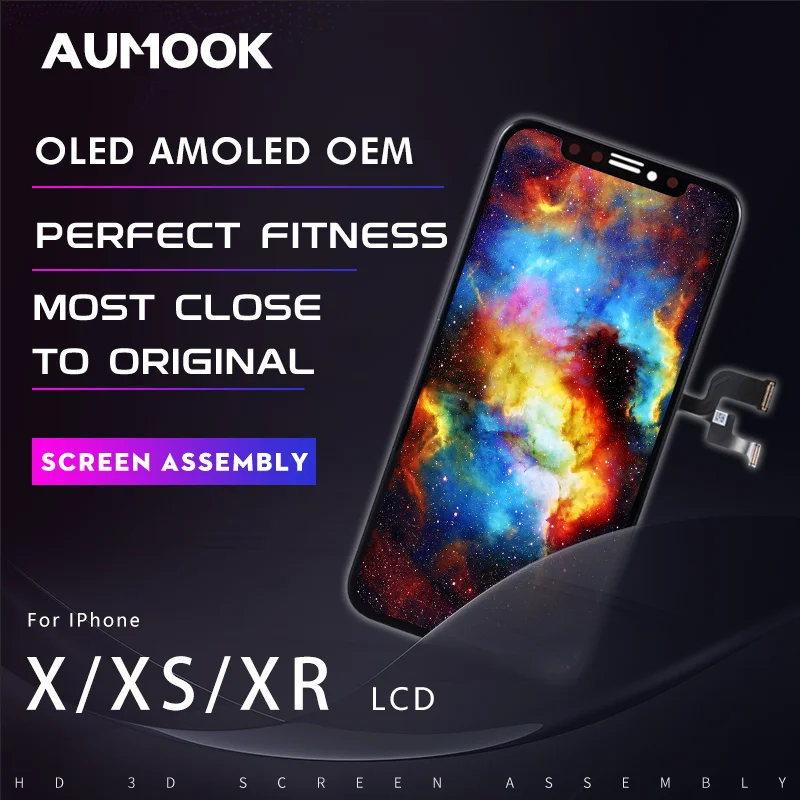 Для IPHONE X XS XR LCD дисплей 3D сенсорный экран OEM Oled TFT дигитайзер сборка Замена для IPhone