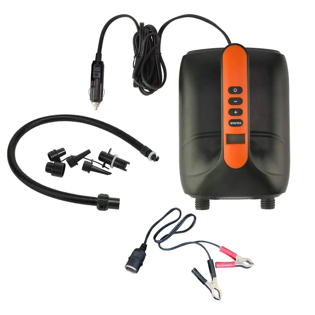 Electric Inflation Pump 12V Quick-Fill Smart Inflate Deflate Air Pump 20PSI for Inflatable Boats Kayaks Pools Airbeds