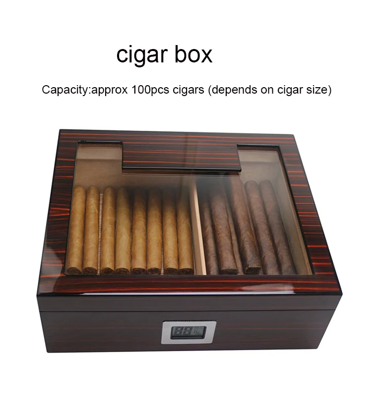 

Large Capacity Cigar Moisturizing Box Cedar Alcoholized Cigar Moisturizing Box Humidifier/ Moisturizing Set