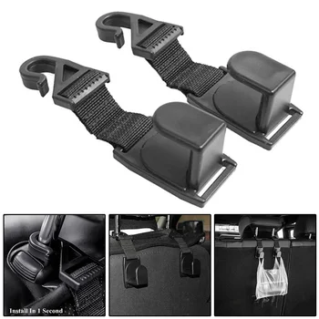 

Back Seat Car Headrest Hooks ABS 2PCS Cloth Organizer Holder High quality