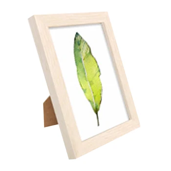 

Table Decoration Desktop Square Wall Hanging No Paint Portable Practical Dual Use Photo Frame Home Gift DIY Wooden Holder Solid