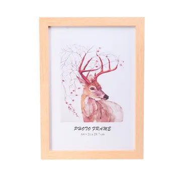 

Plastic Photo Frame Table Top Display and Wall Mounting Hanger Photo Frame Picture Frame A4 21 x 29.7cm (Ramdow Paper Pads, Wood