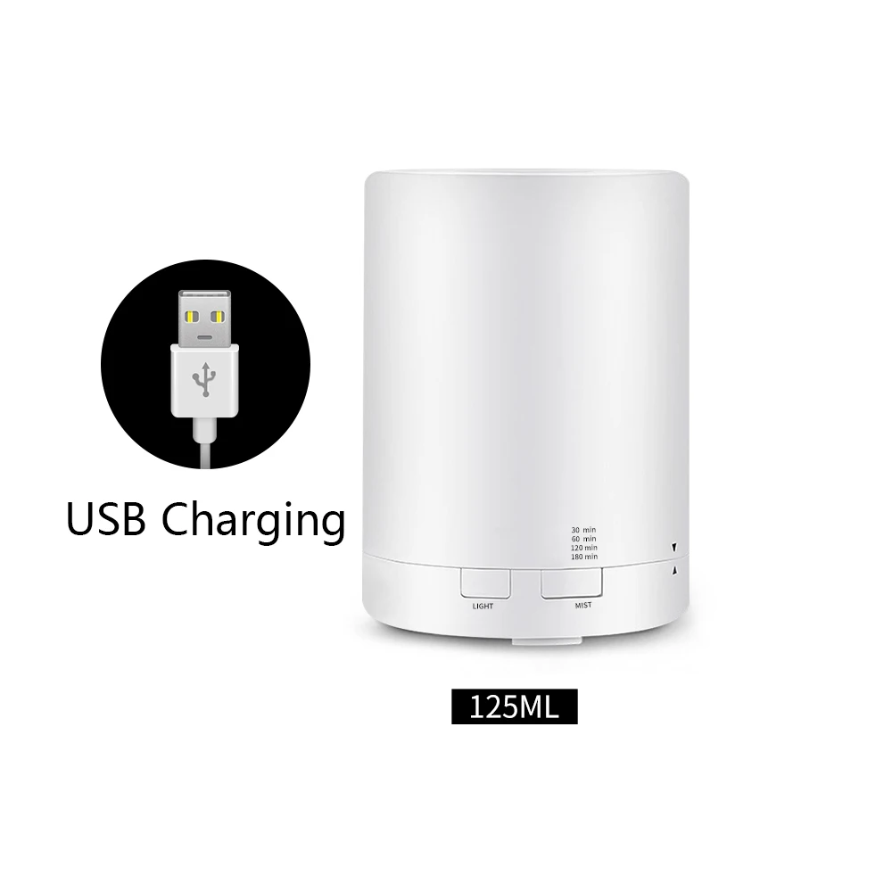 WY-213-USB-125ML PIVOKA 820 мл Ароматерапевтический диффузор, увлажнители воздуха, Электрический диффузор с эфирным маслом Huile Essentiel, светодиодный ночник для дома - Цвет: WY-213-USB-125ML