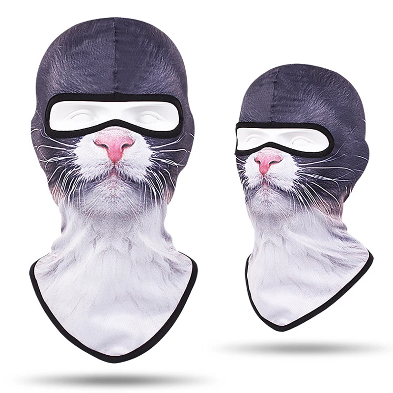 동물 프린트 바라클라바 어린이 풀 페이스 마스크, 야외 어린이 목 워머, 게이트 스카프, 사이클링 스키 스케이트보드 페이스 쉴드