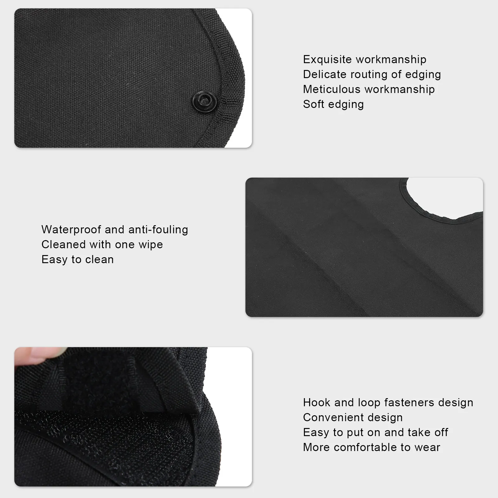 Adult Bibs Waterproof Soft Apron Adult Bibs Long Clothing Protector Elderly dinner Feeding Bib Daily Necessities Wearable Black drool absorbing bibs
