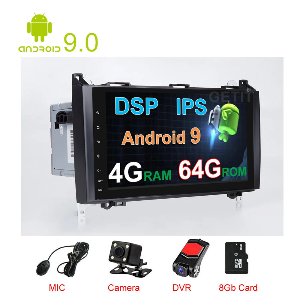 

DSP IPS 64G Car DVD Stereo Multimedia Radio Android 9 for Mercedes Benz B200 W169 W245 Viano Vito W639 Sprinter W906 VW Crafter