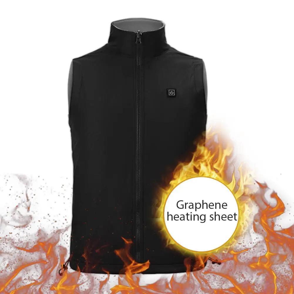 

2018 Hot Men Winter Outdoor USB Infrared Heating Vest Jacket Electric Thermal Waistcoat Clothing For Sports Hiking Climbing