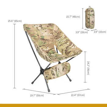 Portable Camping Chairs Multicam Foldable Outdoor Chair For Camping Trekking Fishing BBQ Parties Gardening Indoor Use 2