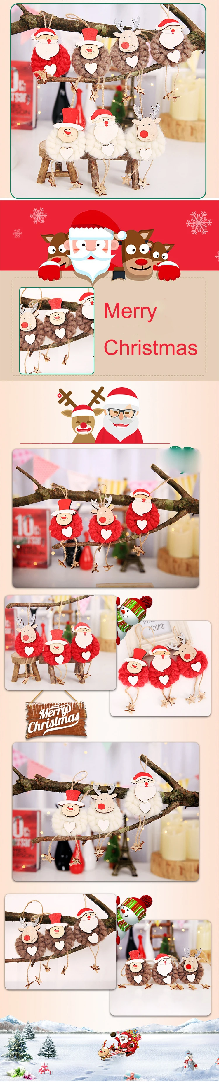 Игрушка Санта-Клаус для рождественской елки 3 шт рождественские украшения для стола новогодние 2020 рождественские украшения