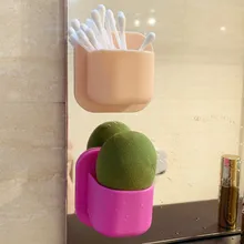 Творческий Губка яйцо стеллаж для хранения силиконовая Косметическая мелкие предметы для хранения шкаф ванной комнаты настенный стеллаж для хранения макияжа Органайзер T3