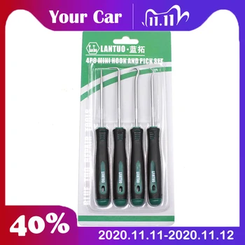 

4Pcs 135/165/240 mm Car Auto Vehicle Oil Seal Screwdrivers Set O-Ring Seal Gasket Puller Remover Pick Hooks Tools Wholesale CSV