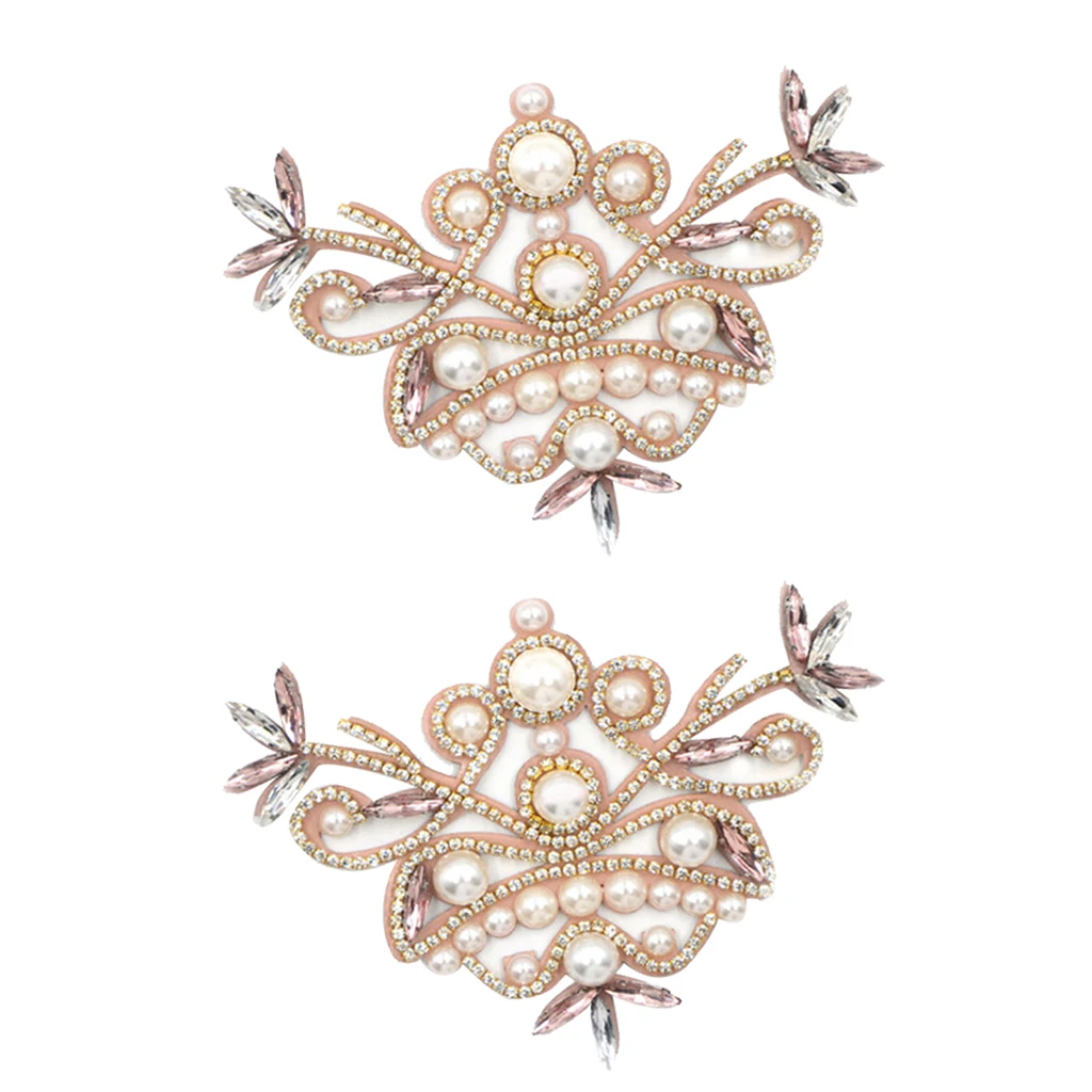 1 Pair Women Elegant Rhinestone Pearl Shoes Clips Flower Shoe Charms Clip Bridal High Heel Shoes Ornaments Jewelry