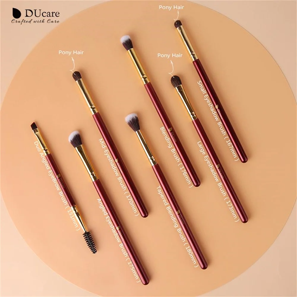 DUcare Eye Makeup Brush 5-7PCS Eyeshadow Makeup Brushes Set Soft Synthetic Hairs&Real Wood Handle For Eyeshadow Eyebrow Blending