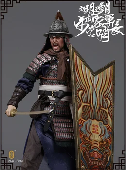 

Ming Dynasty Series Qi Troop-Walk Camp Guard Leader with Double Head Collectible Full Set KLG-R013 1/6 Action Figure for Gift