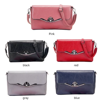 

Women's Bags 2020 New Simple Solid Color Crossbody Bags PU Leather Female Pearl Flower Shoulder Messenger Bag