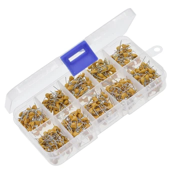 

500pcs Multilayer Ceramic Capacitor Assorted Kit With Plastic Box 0.1uF~10uF Capacitors Set Monolithic Capacitor Tool
