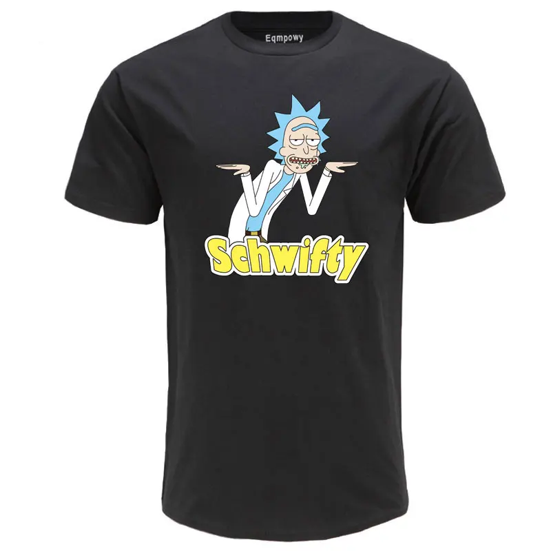 Mens high quality T-shirt 100% cotton crewneck loose rick and morty printed men Tshirt casual knitted mens t-shirt Groot tops