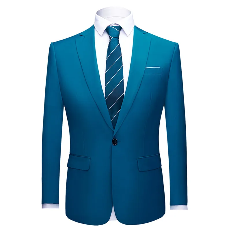 

Men's clothing blazer business solid color official slim suit jacket high quality Plus size fashion blazer S-6XL suit jacket