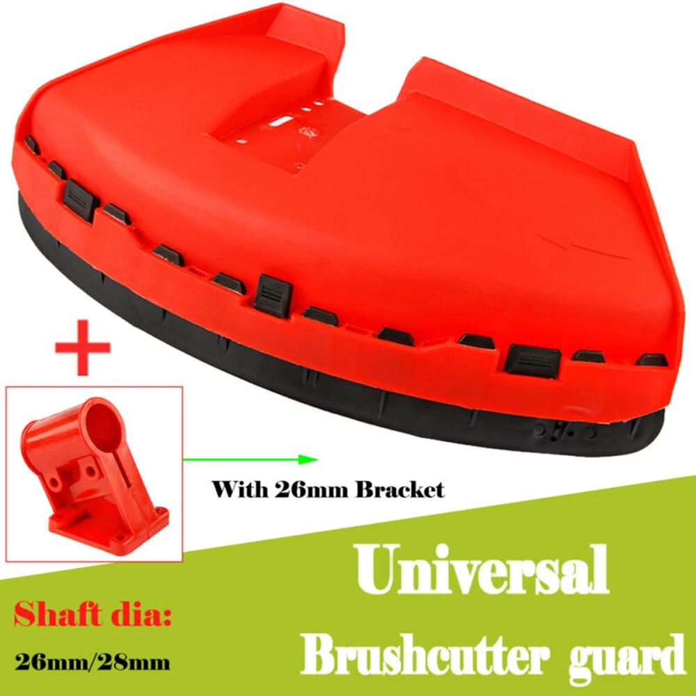 Universal Strimmer Brush Cutter Guard Shield For Grass Trimmer 26 CM Plastic Red