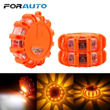 

LED Emergency car Lights Safety Barricade Light Emergency Strobe Flashing Warning Lamp Round Warning Beacon Car Accessories