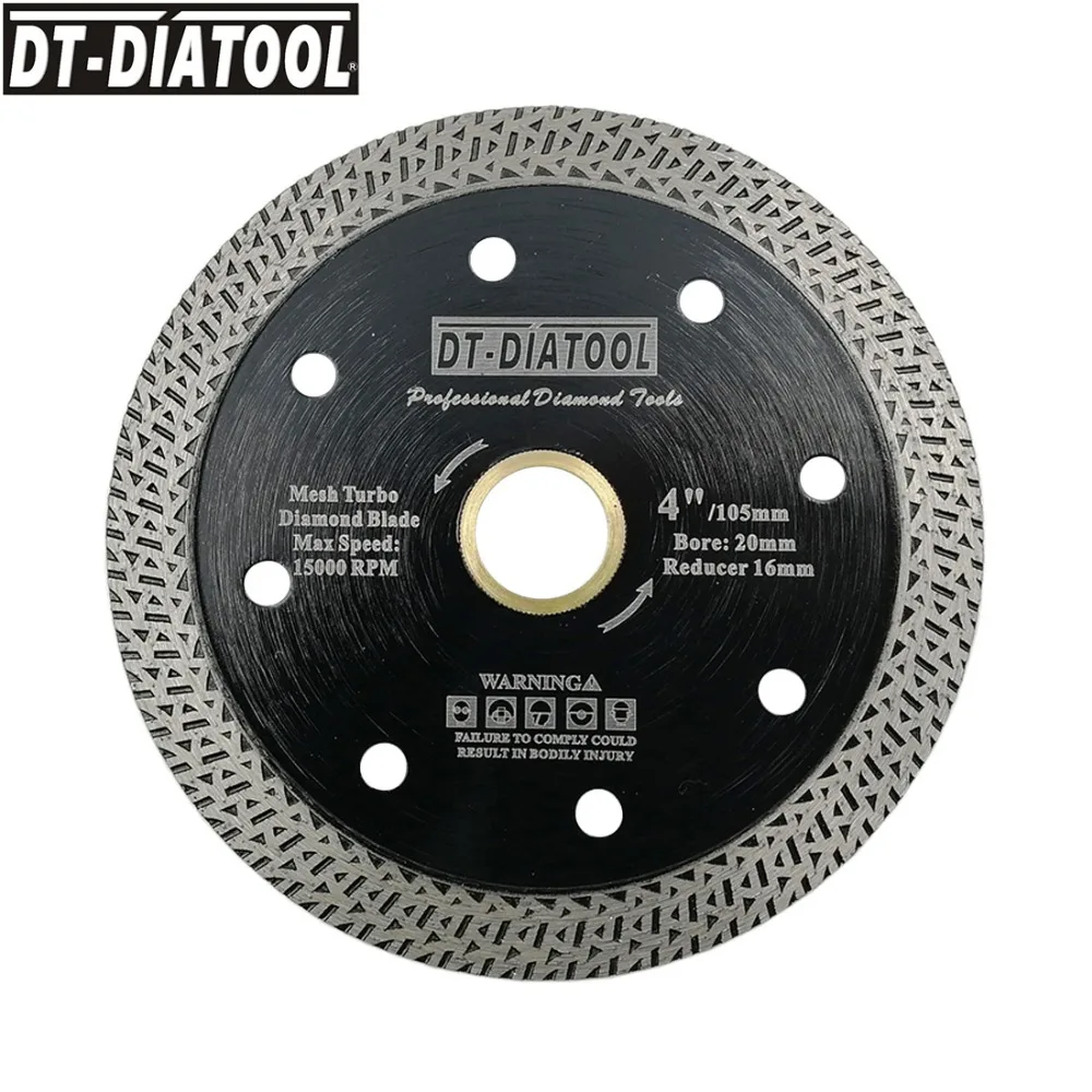 DT-DIATOOL 2 шт диаметр 105 мм/" Горячая прессованная Спеченная Алмазная сетка колеса турбо пилы мраморная плитка керамический режущий диск