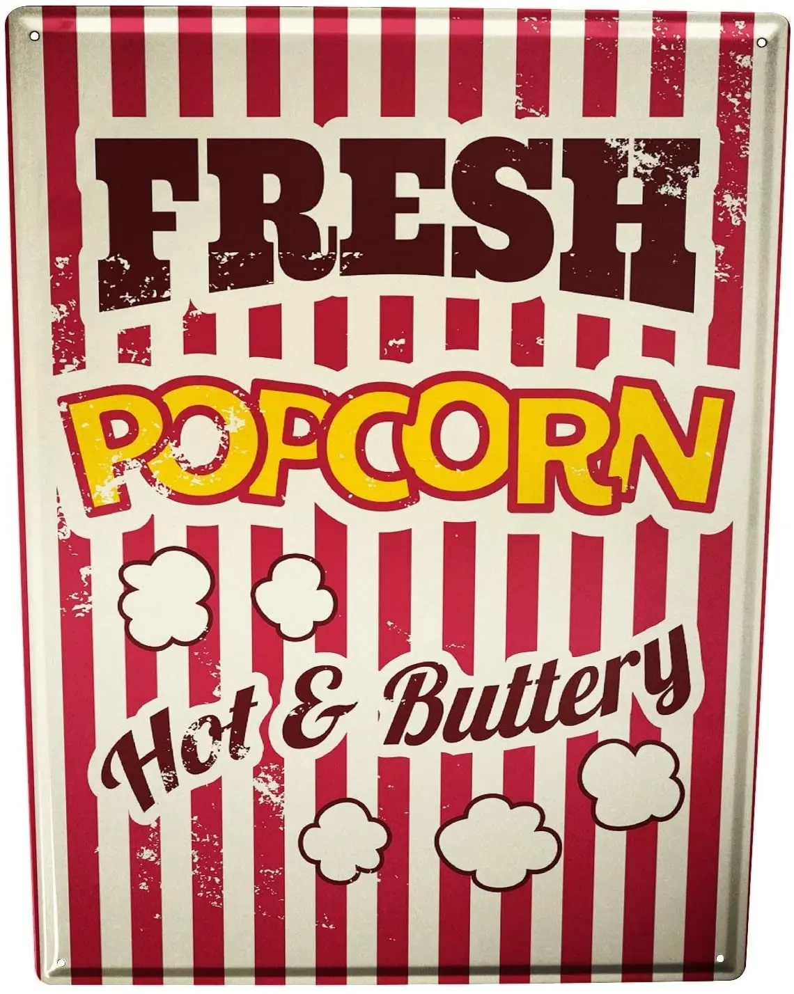 

Metal plate with decorative logo for home decoration, 30x40 cm plate, for parties, movies, popcorn, 2004