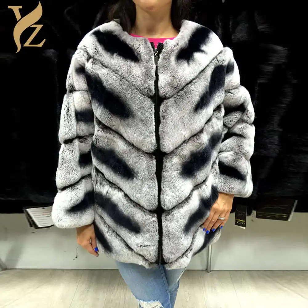 YZ. FURTURE натуральный шиншилла кролик рекс мех женский s натуральная меховая шуба натуральный Лисий мех пальто женская зимняя женская куртка с натуральным мехом пальто - Цвет: RB-050