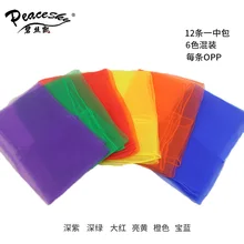 Новое представление в детском саду танец представление небольшой Шелковый шарф конфеты цвет сплошной цвет Марлевое полотенце