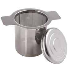 4 шт. чайные заварники из нержавеющей стали с двойными ручками и тонкой сеткой, прочные многоразовые чайные фильтры для чая, ситечко для чашки, чайника