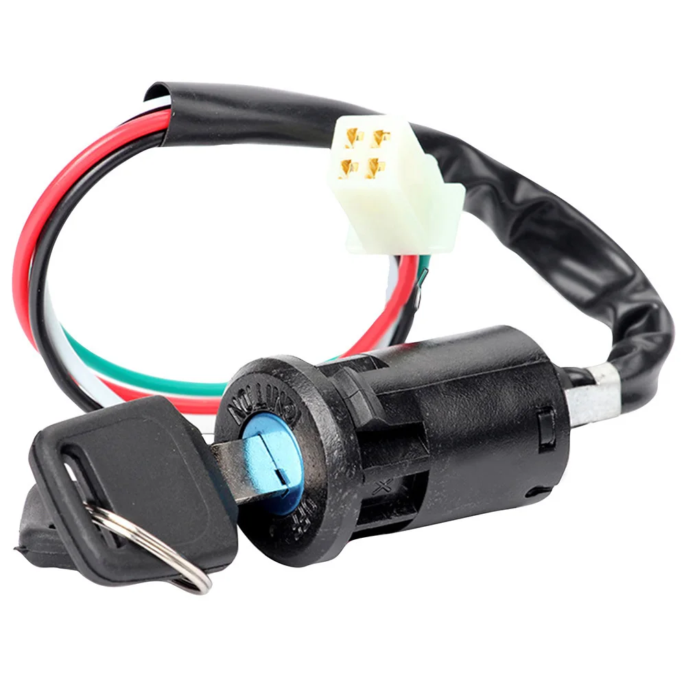 1 pçs preto universal modificado start interruptor de ignição fechadura da porta elétrica chave para fora-estrada motocicleta atv acessórios do carro