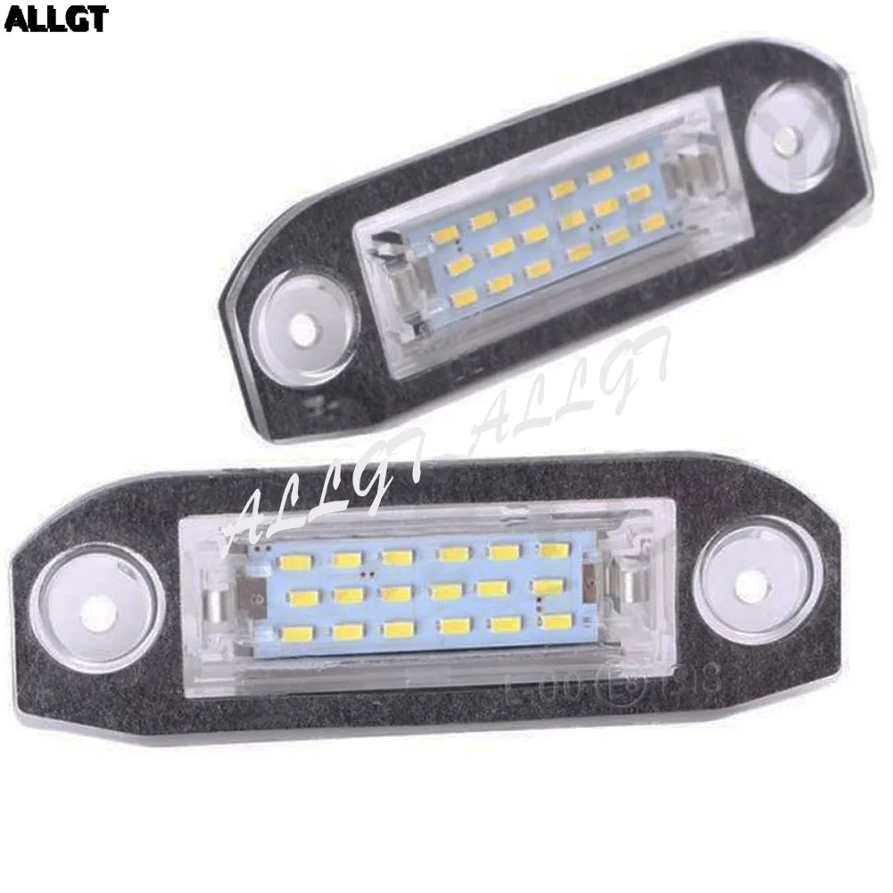 2pcs 18leds Number License Plate Light For Volvo S40 S60 S80 V70 Cx60 Cx70 Cx90 Signal Lamp