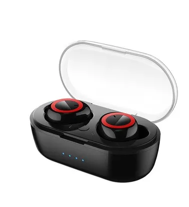 Красный TWS беспроводные Bluetooth наушники водонепроницаемые спортивные наушники 5,0 с зарядным устройством сенсорные наушники со встроенным микрофоном - Цвет: Красный