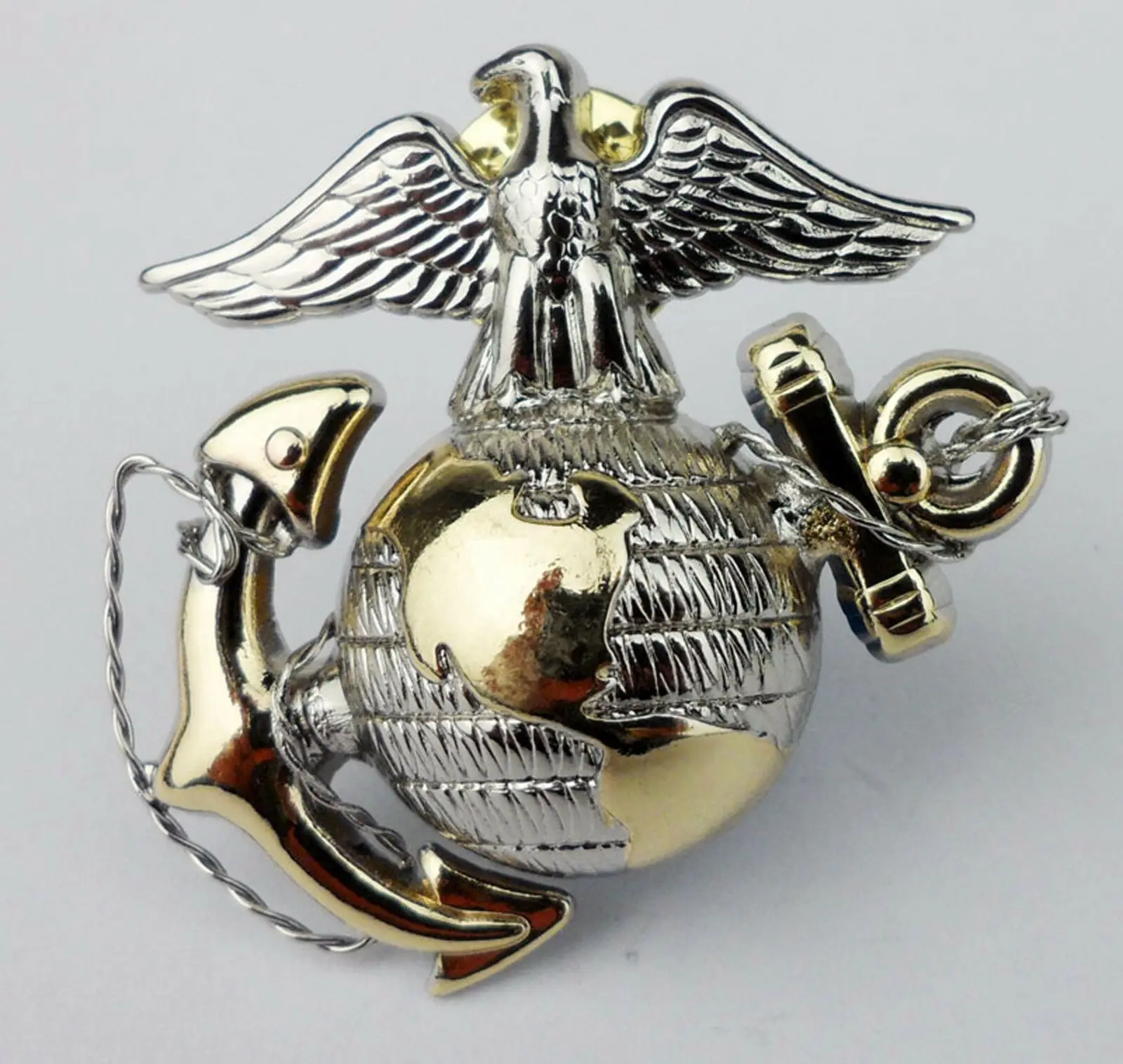tomwang2012. US Marine Corps officer Dress Cap Badge Pin Insignia USMC CAP BADGE Gold/Silver