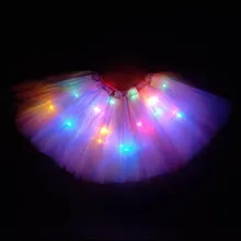 Jupe Tutu de danse de Ballet pour enfants, nouvel an, lumière LED colorée, fête de princesse, Tutus, arc-en-ciel, 2020