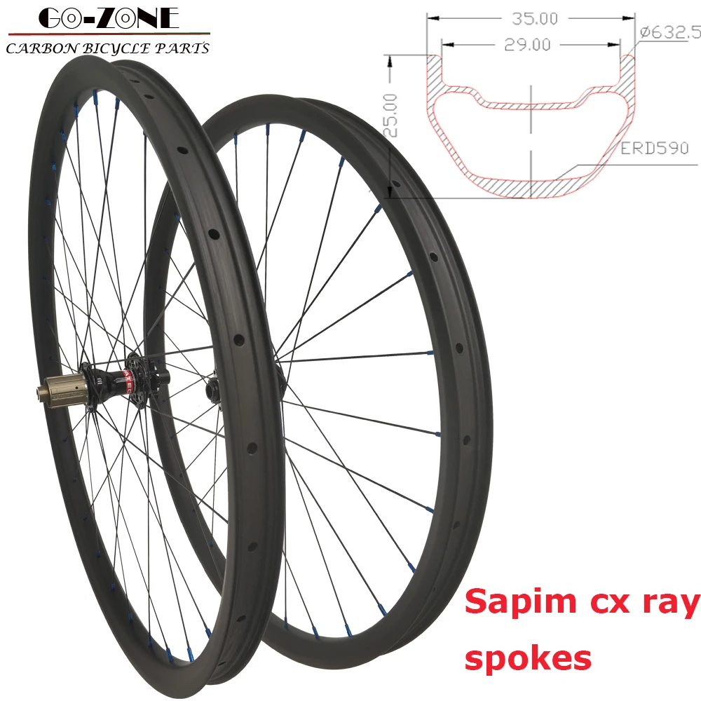 Карбоновые горные колеса 29 симметрия 35x25 мм 29er mtb Колесная пара sapim cx ray спицы