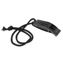 Черный безопасный свист с Талрепом для наружного плавания пеших походов аварийной спасательной сигнализации