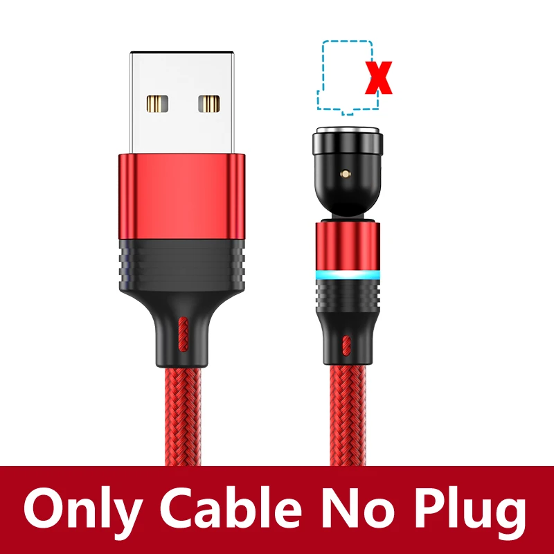 AUFU 540° Rotating Magnetic Charging Cable with USB and Type C Connections