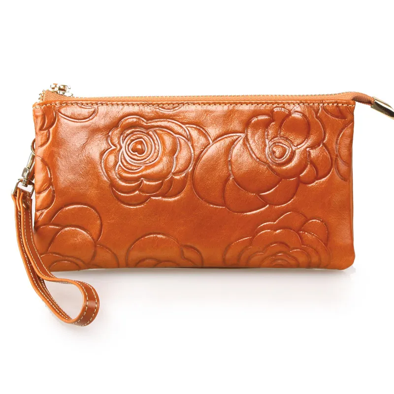 

Women's Wrist-let Wallet,Genuine Leather Blocking Phone Clutch Purse,Large Capacity cowhide leather Handbag for lady moneybag