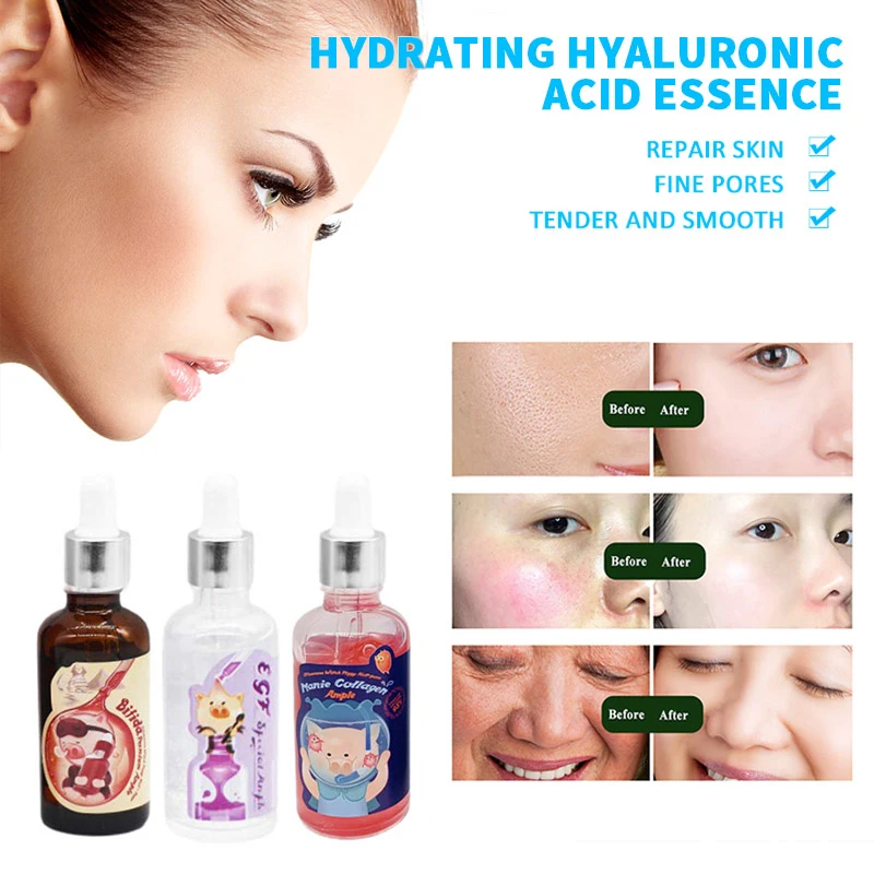 

9 Functions Hyaluronic Acid Face Essence 50ml Whitening Face Serum Moisturizing Shrink Pores Anti-oxidant Face Care TSLM2