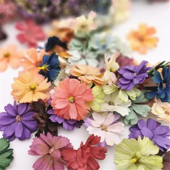

100Pcs Fake Plum blossom Flower Head Dia. 4.5cm/1.77" Wedding Bridal Wrist Flower Bouquet Accessories Home Decoration 19 Colors
